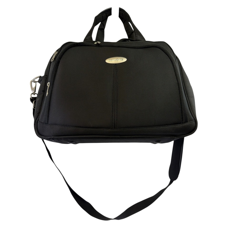 Samsonite Black Nylon Travel Duffle Bag Carry On Weekender Bag